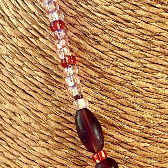 Amethyst And Rose Quartz 925 Leaf Handmade Necklace ⎜Silver Dawn Jewels OOAK - Picture 5 of 6